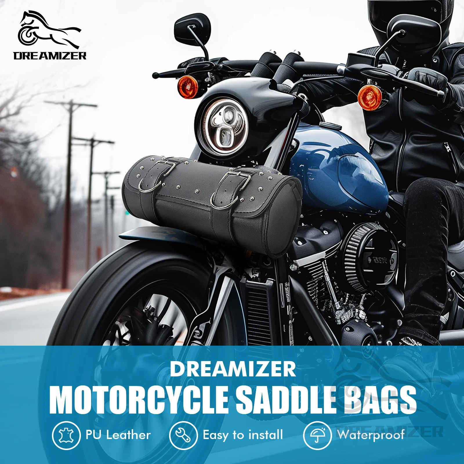 Motorcycle Gear Backpack - Motosiklet Ön Çatal Alet Çantası PU