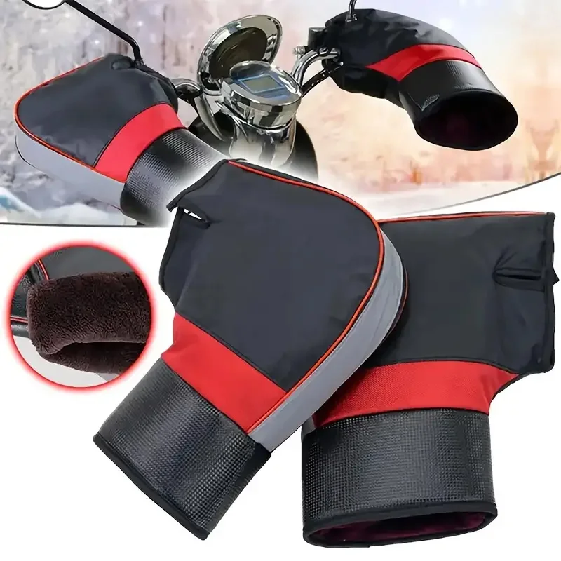 Motorcycle Gear Protection - Motosiklet gidonu manşonları kalın sıcak yağmur