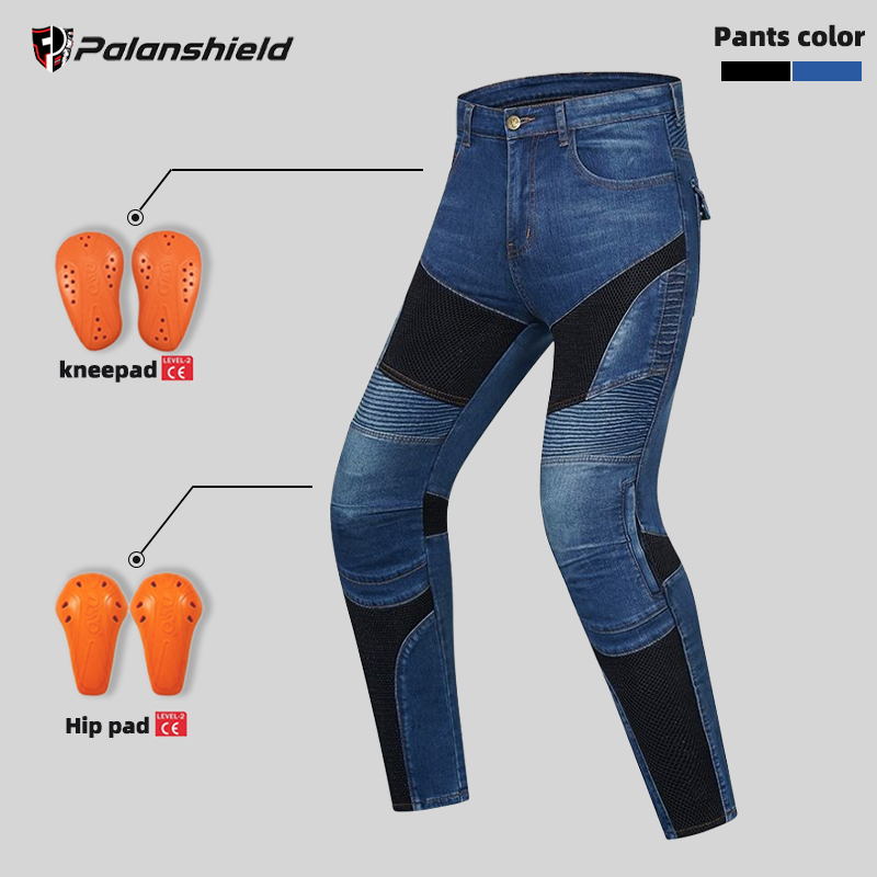 Motorcycle Gear Blue - Motosiklet Açık Erkek Pantolon koruyucu donanım