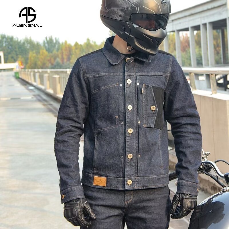Motorcycle Gear Blue - Retro Motosiklet Kot Pantolon Mavi Sürüş