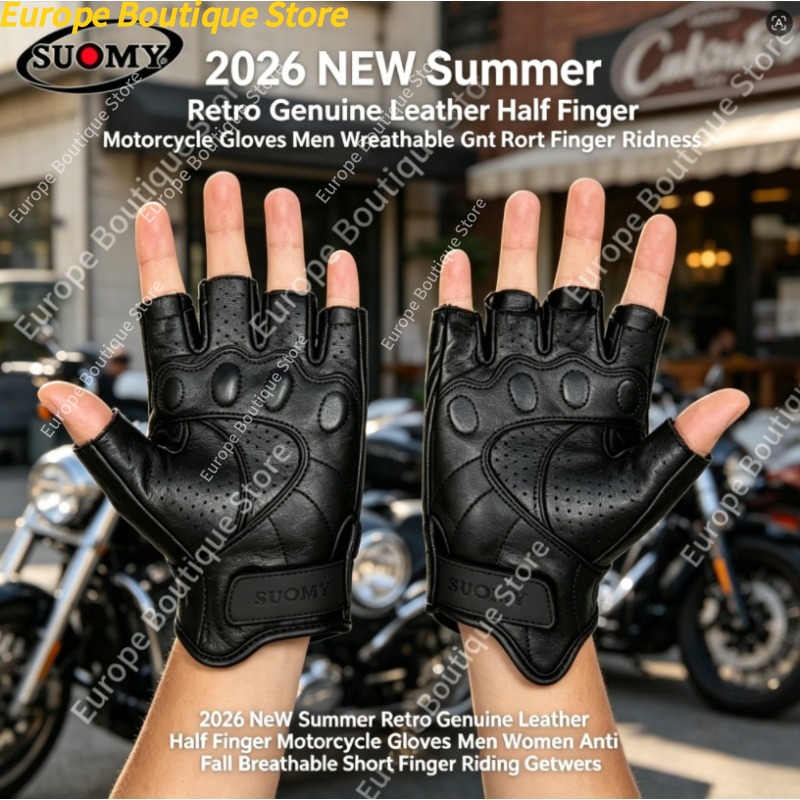 Motorcycle Gear For Woman - Yarım Parmak Motosiklet Eldivenleri Hakiki Deri