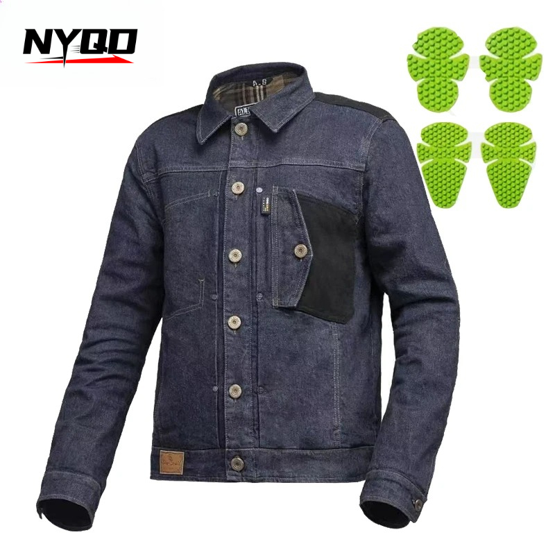 Retro Motosiklet Kot Pantolon  - Motorcycle Gear Blue incelemesi ve fiyatı