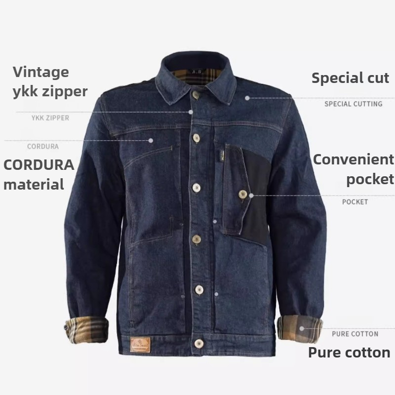 Retro Motosiklet Kot Pantolon  - Motorcycle Gear Blue incelemesi ve fiyatı