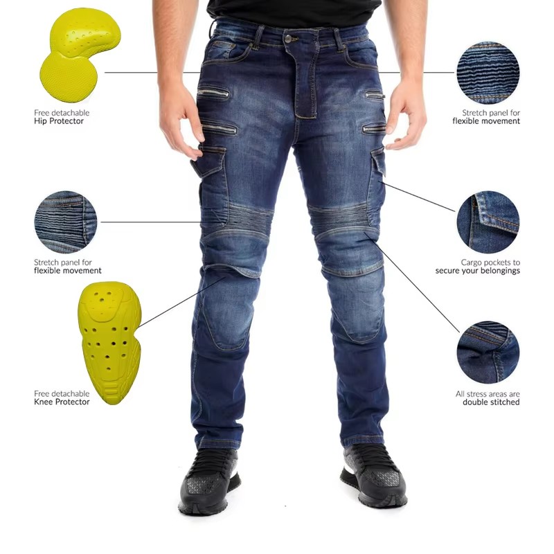Aramid Motosiklet Pantolonu Er - Motorcycle Gear Blue incelemesi ve fiyatı